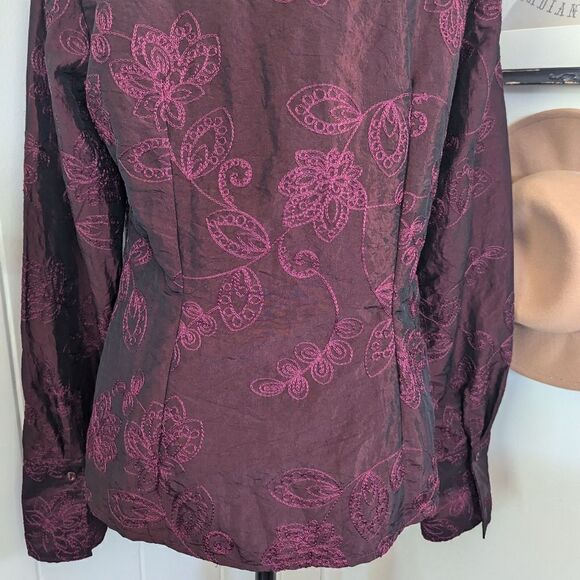 Naracamicie Embroidered Top Shacket MD Whimsigoth Witchy Fairycore Grunge Glam - Picture 9 of 11